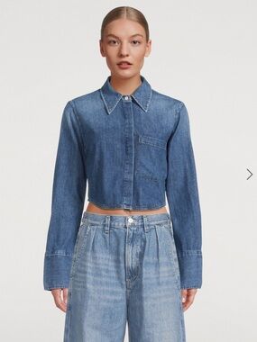 Citizens of Humanity Bea Denim Crop Shirt Medium